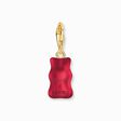 Gold-plated charm pendant goldbears in red from the Charm Club collection in the THOMAS SABO online store